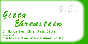 gitta ehrenstein business card